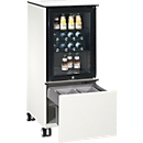 Caddy ASISTO C 3000, avec réfrigérateur, avec collecteur de déchets, mobile, blanc