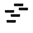 Cadre magnétique Clip DURAFIX, l. 60 x H 17 mm, autocollant, noir, 5 p.