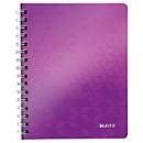 Cahier à double spirale WOW 4641 LEITZ, format A5, quadrillé, violet