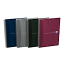 Cahier à spirales Oxford Office Essentials, format B5 à couverture souple, 90 g/m², 90 feuilles, SCRIBZEE®, quadrillé, 5 pièces