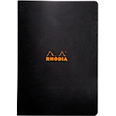 Cahier de notes Rhodia, 48 feuilles, DIN A4, 80g/m², certifié PEFC®, couverture souple, quadrillé, noir