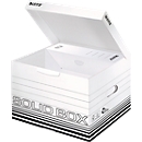 Caisse d'archives Solid Box M 6118 Leitz, avec rabats & montage automatique, 10 p., blanc