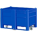 Caisse-palette, avec 4 roulettes, construction fermée, 500 L