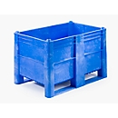 Caisse-palette, construction fermée, 500 L, bleu