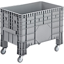 Caisse palette gerbable - mobile - polyéthylène - 285 L (livré sans couvercle)