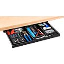 Caisson de bureau avec tiroir-plumier en dessous, noir