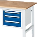 Caisson de dessous de table, tiroir 1 x 90 mm + 2 x 120 mm