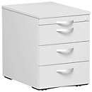Caisson mobile ALICANTE, 3 tiroirs, l. 430 x P 600 x H 566 mm, gris clair