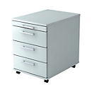 Caisson mobile avec 3 tiroirs, gris clair