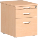 Caisson mobile PALENQUE, 1 tiroir, tiroir à dossiers suspendus, l. 430 x P 600 x H 566 mm, hêtre