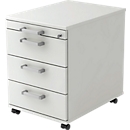 Caisson mobile TARVIS, 1 tiroir-plumier, verrouillable, 3 tiroirs, l. 428 x P 580 x H 590 mm, gris clair