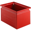Caja apilable Schäfer Shop Select, 3,5 l, 8 kg, L 210 x An 147 x Al 130 mm, acero, RAL 3000 (rojo fuego)