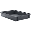 Caja apilable serie 14/6-2F, de PP, conductora de ESD, capacidad 8 L, negra