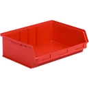 Caja con abertura frontal SSI Schäfer LF 351 ZW, polipropileno, L 348 x An 470 x Al 145 mm, 17 l, rojo