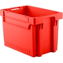 Caja con dimensiones norma europea EFB 644, 72 l, rojo