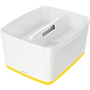 Caja de almacenamiento Leitz MyBox, DIN A4, para utensilios, blanco/amarillo