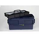 Caja de herramientas Compact 20, con asa, inserciones sueltas, plástico, azul/gris