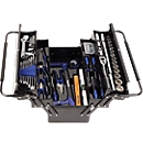 Caja de herramientas Projahn, con 84 herramientas, métrica, asas de arco plegables