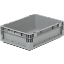 Caja ligera norma europea ELB 4120, de PP, capacidad 10,9 l, sin tapa, gris