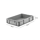 Caja norma europea serie MF 6120, de PP, capacidad 21 l, asa integrada, gris