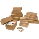 Cajas de embalaje con tapa deslizante, reforzadas, de una sola pared, 305 x 215 x 150-270 mm, 25 piezas