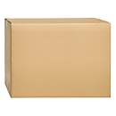 Cajas plegables de cartón ondulado, doble pared, 800 x 600 x 600 mm, marrón
