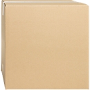Cajas plegables de cartón ondulado, pared simple, 150 x 150 x 150 mm, marrón