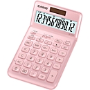 Calculadora de mesa Casio JW-200 SC, gran pantalla LC de 12 dígitos, alimentado con batería/solar, rosa