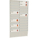 Card holder with wall brackets, 24 compartments, insertion depth 5 mm