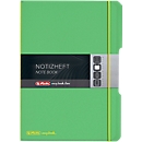 Carnet de notes my.book Herlitz, format A4, plastique, 2 x 40 feuilles quadrillées/lignées, vert