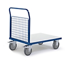 Carro con pared frontal de rejilla ESD, 1200 x 800 mm, capacidad de carga 500 kg