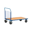 Carro de plataforma con pared de rejilla, L 1000 x W 700 mm, hasta 600 kg