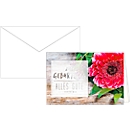 Carte d'anniversaire « Joyeux anniversaire », avec image de fleurs, lot de 10
