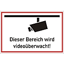 Cartelería: "Dieser Bereich wird videoüberwacht!", 300 x 200 mm