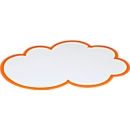 Cartes de modération - carton - forme de nuage - 370 x 620 mm - blanc et bord rouge - 20 p.