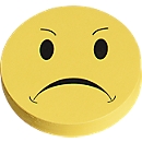 Cartes de modération - papier - smiley symbole d'évaluation négatif - Ø 93 mm - jaune - 100 p.