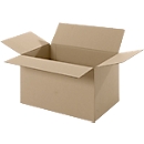 Cartons pliables et ondulés, 1 cannelure, 350 x 250 x 200 mm, brun