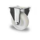 CASCOO Bokwiel Z0Z0, met wiel ø 125 mm x B 50 mm, polyamide velg, polyamide loopvlak, naturel/wit, dubbele kogellager, tot 500 kg