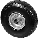 CASCOO Roue encastrée SPWK, avec ø de roue 260 mm x L 80 mm, jante en acier, bande de roulement en polyuréthane, noir, roulement à billes, jusqu'à 170 kg