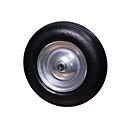 CASCOO Roue encastrée SPWK, avec ø de roue 400 mm x L 90 mm, jante en acier, bande de roulement en polyuréthane, noir, roulement à rouleaux, jusqu'à 200 kg