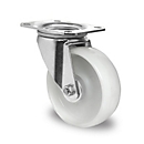 CASCOO zwenkwiel N0N0, met wiel ø 125 mm x B 38 mm, polyamide velg, polyamide loopvlak, naturel/wit, rollager, tot 200 kg