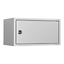 Casier pour objets de valeur WF 3, volume 9 l, charnières à droite, serrure à cylindre avec 2 clés, matériel d'ancrage inclus, H 160 x L 300 x P 200 mm, gris clair RAL 7035