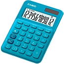 Casio tafelrekenmachine MS-20UC, 12-cijferig LC-display, werkt op zonne-energie/batterijen, turquoise