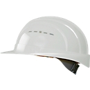Casque de protection I/79 4-G EuroGuard, polyéthylène haute densité, format EN 397, blanc, avec ceinture 4 points, ventilation