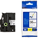 Cassette de ruban pour titreuses TZe-FX261 Brother, 36 mm, blanc/noir
