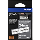 Cassette de ruban pour titreuses TZe-S151 Brother, incolore/noir