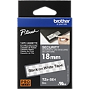 Cassette de ruban pour titreuses TZe-SE4 Brother, blanc/noir