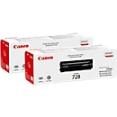Cassette de toner 728 Canon, noir, pack de deux