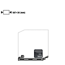 Castors with base cover for asecos safety storage cabinets of the UB90 series, sheet steel, slate grey, W 587 x H 30 mm