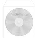 CD-/DVD papieren hoesjes, hersluitbaar, zichtvenster, wit, 50 stuks